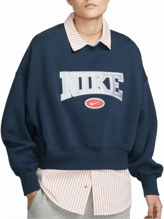 41. Nike Sportswear Phoenix Fleece City Edition Oversized Crewneck Armory Navy - Picture 4 of 4